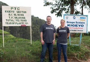teapigs founders Nick and Lou in Rwanda