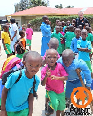 rwandan school children outside