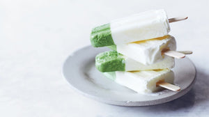matcha yoghurt ice lollies