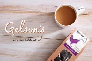 Gelson's logo next to our everyday brew tea