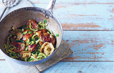 Shiitake, pak choi and matcha teriyaki stir-fry Recipe