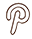 'p' to represent pintrest logo