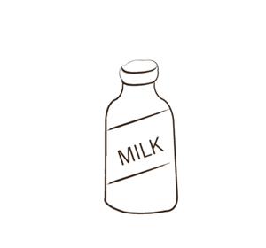 an illustration of a milk bottle