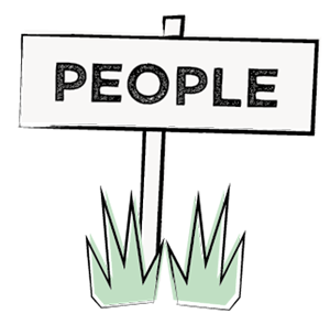 sign that says 'people'