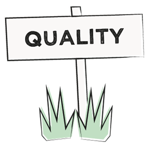 Sign that says 'Quality'